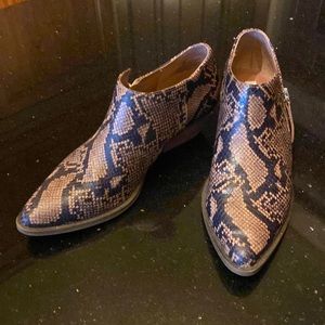 Chelsea and Violet croc embossed booties